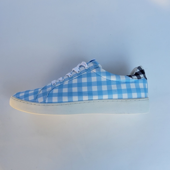 DRAPER JAMES Harper Sneakers in Blue Gingham Size 9 NEW - Picture 6 of 12